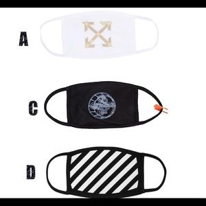 Off White 100% Cotton Face Mask/Mouth Cover